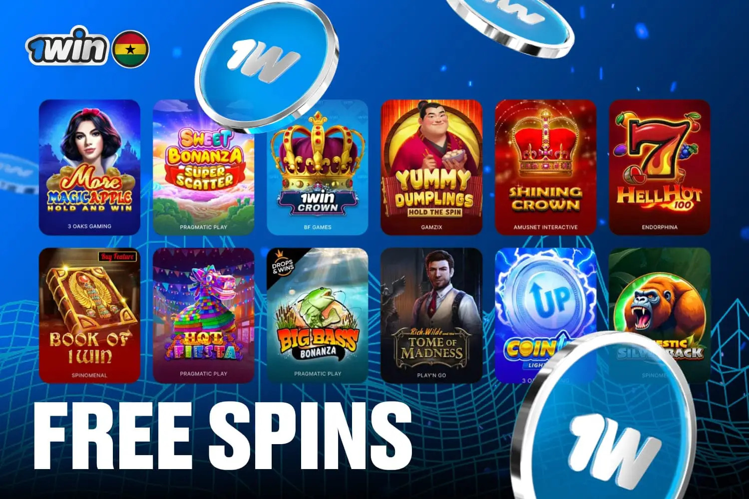 1win free spins can be used on selected games only